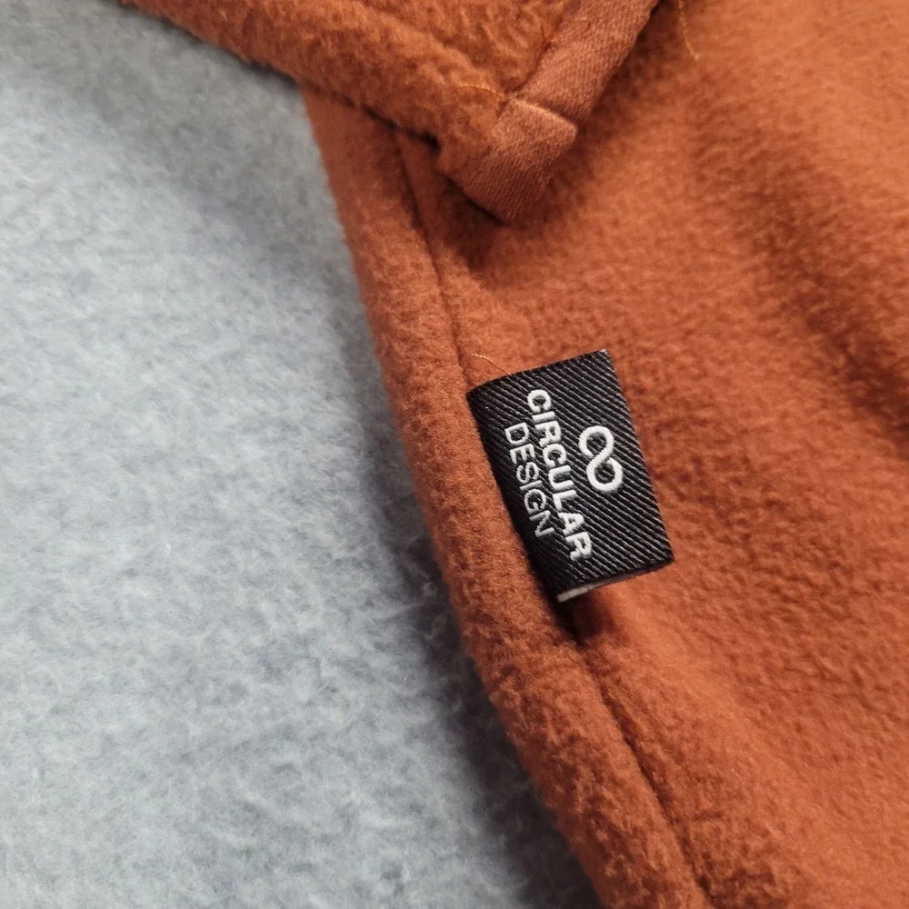 The North Face Mens TKA Glacier Quarter Zip Fleece Pullover Rust Orange Large